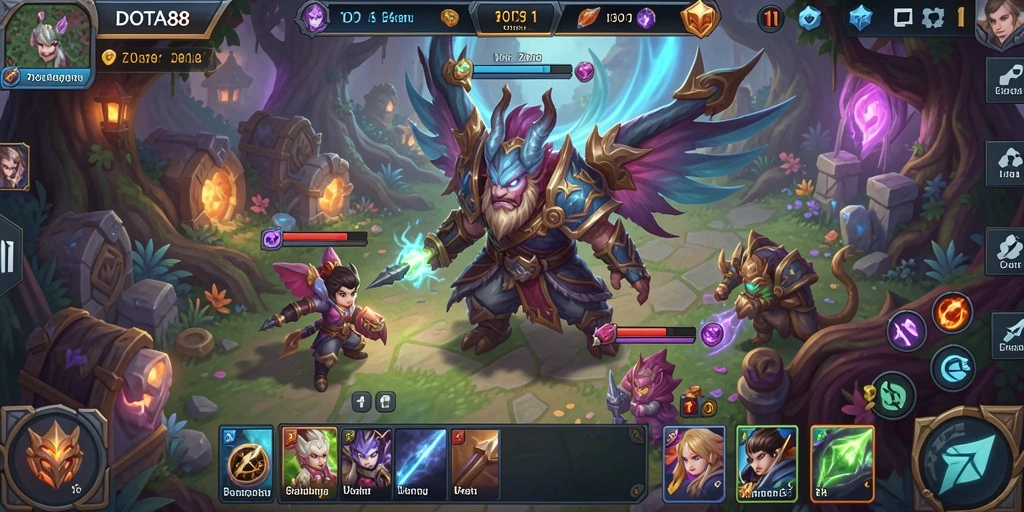 Screenshot gameplay DOTA88 dengan aksi petualangan yang mendebarkan.