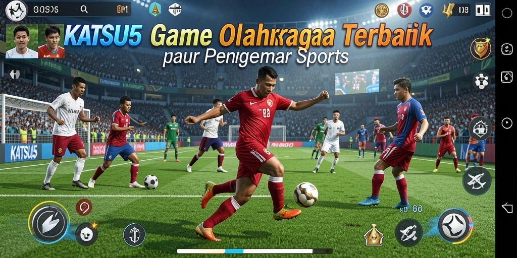 Screenshot KATSU5 menunjukkan aksi pertandingan yang mendebarkan.