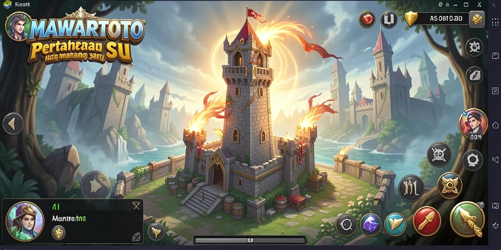 Screenshot menampilkan aksi seru gameplay Tower Defense di MAWARTOTO.