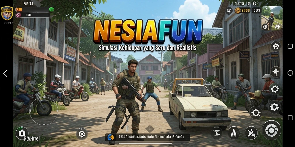 Tampilan gameplay NESIAFUN yang interaktif dan menarik.