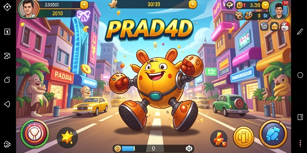 Screenshot gameplay PRADA4D menampilkan aksi seru dalam permainan Arcade.