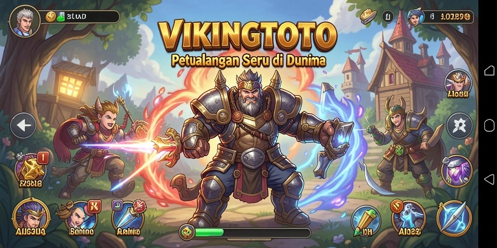 Tampilan gameplay VIKINGTOTO yang penuh aksi dan warna.