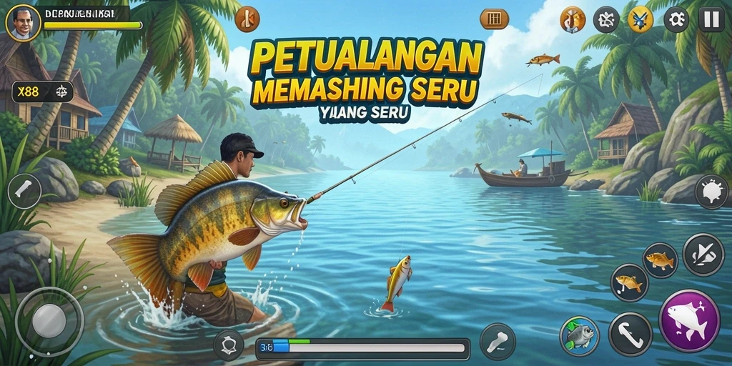 Tangkapan besar dalam gameplay X88 yang menantang.